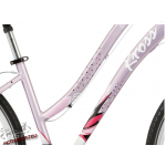 Mestský bicykel 28 Kross Bisette Hliníkový 14" Ružovo-biely